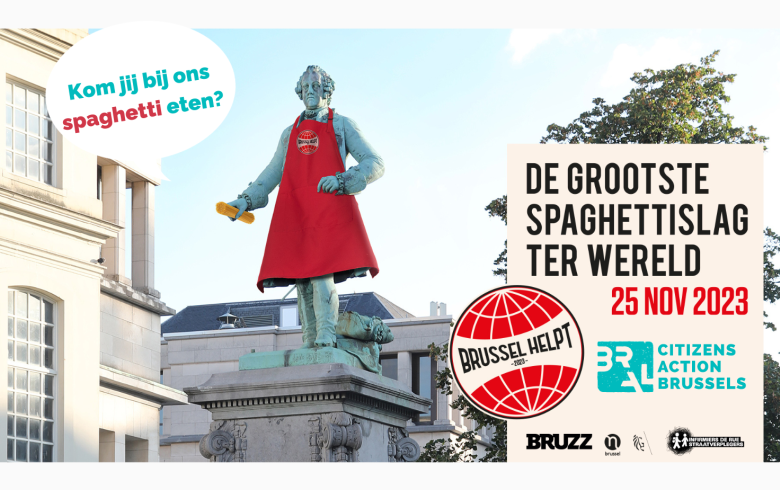 BRAL spaghetti voor Brussel Helpt en de Straatverplegers