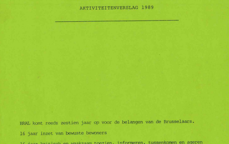 aktiviteitenverslag - 1989